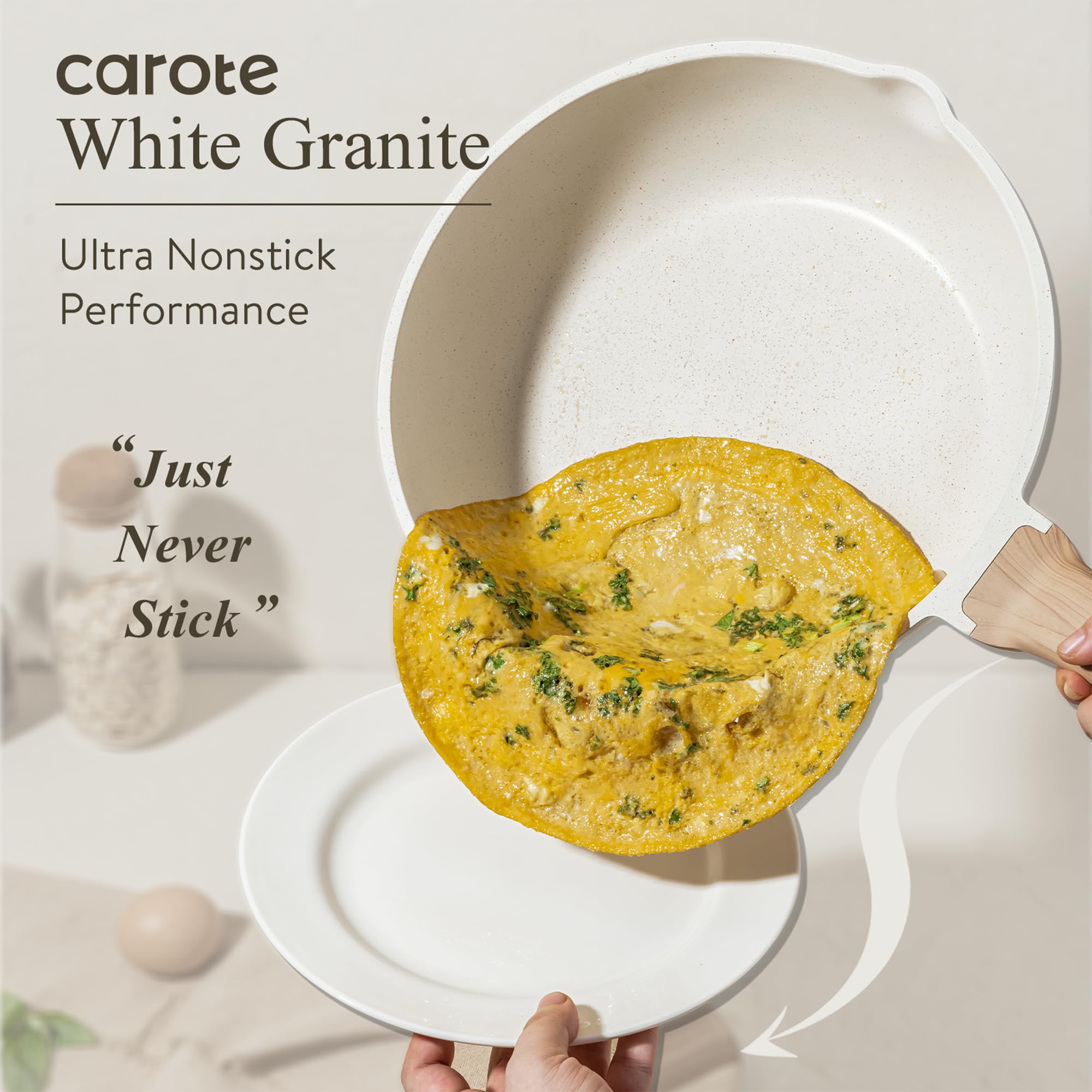 Sartén CAROTE de 11 pulgadas antiadherente para dorar carnes de forma uniforme