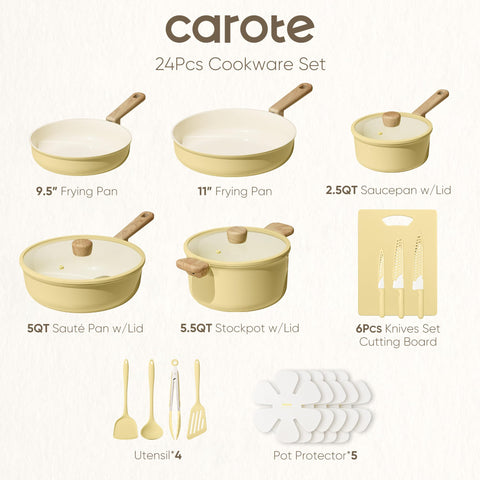 CAROTE sartén 11-pulgadas antiadherente para freír sin esfuerzo