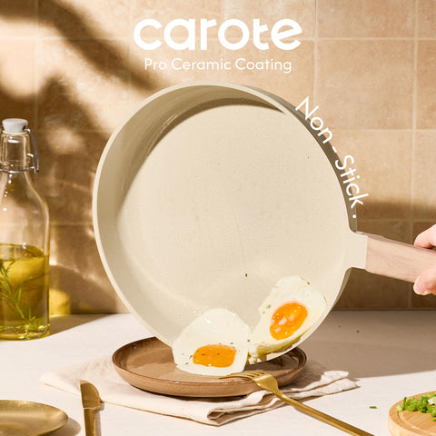 CAROTE sartén de 9.5 pulgadas facilita saltear con antiadherente duradero