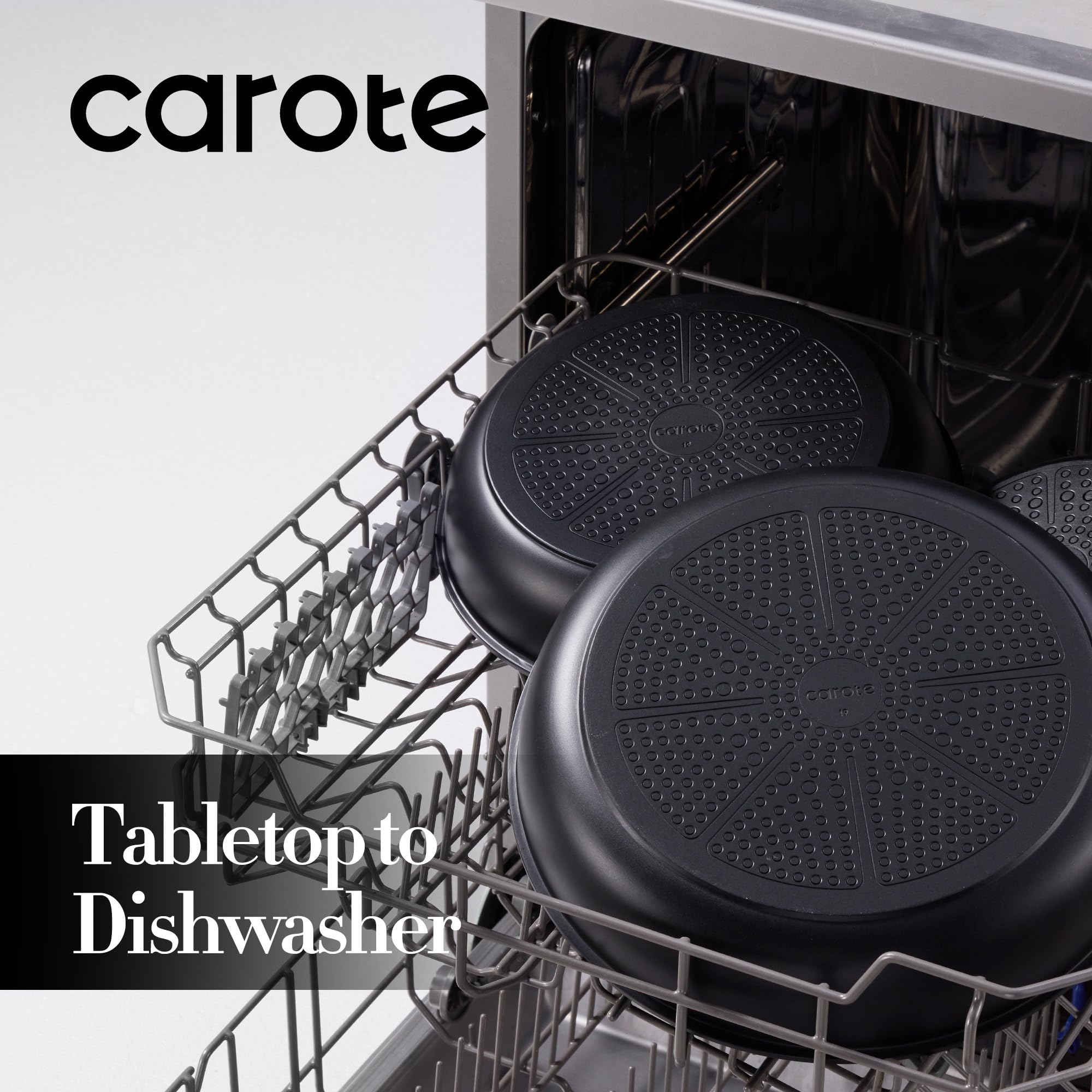 CAROTE sarten antiadherente de 12 pulgadas lista para horno con mango desmontable