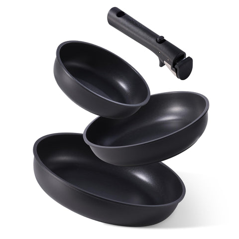 CAROTE sarten antiadherente de 8 pulgadas con mango desmontable para cocina ordenada