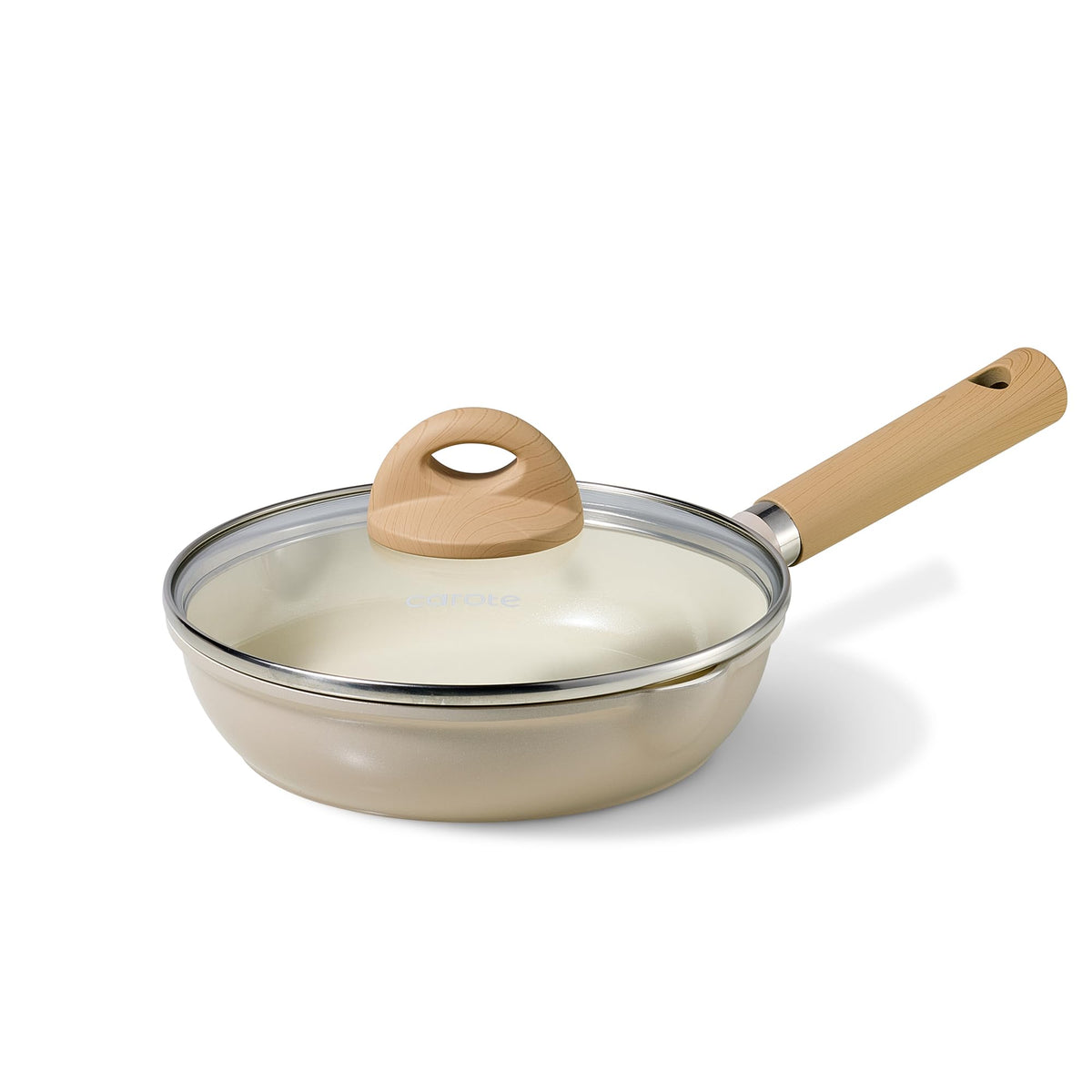 la sarten carote ceramica de 8 pulgadas con tapa ofrece coccion uniforme