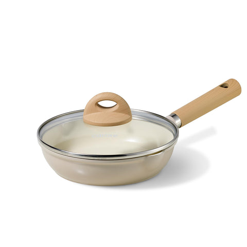 la sarten carote ceramica de 8 pulgadas con tapa ofrece coccion uniforme