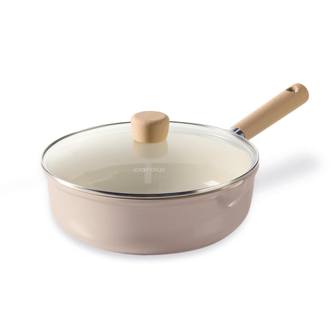 Sartén CAROTE cerámica antiadherente con tapa; ideal para cocinar sin pegarse