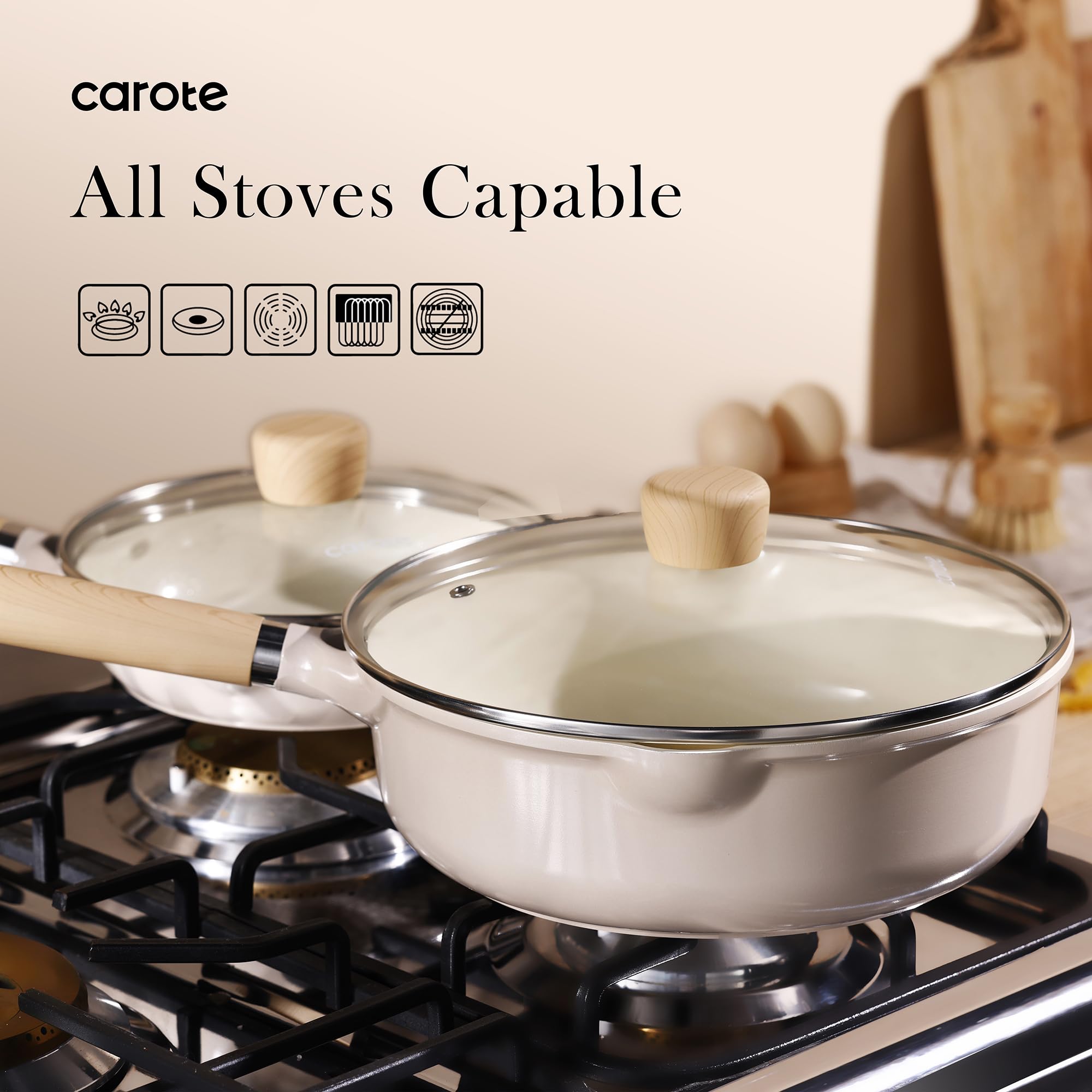 Sartén CAROTE cerámica compatible con inducción para cocinas modernas