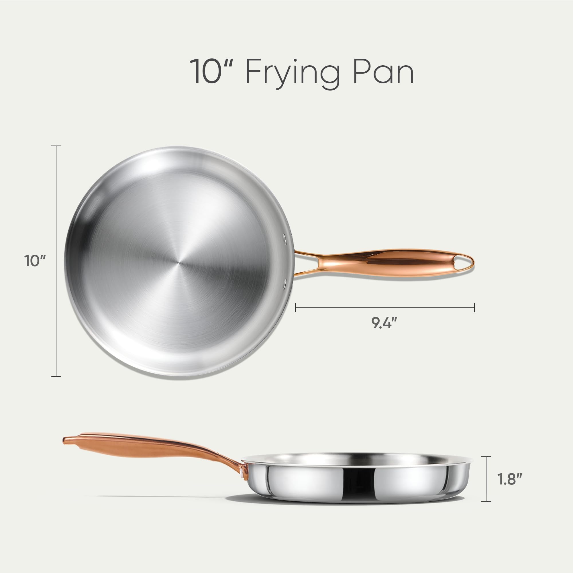Sartén CAROTE con cuerpo de acero y nucleo de aluminio para calentamiento rapido.