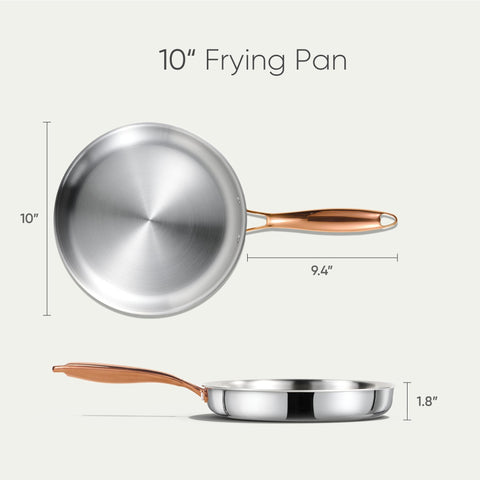 Sartén CAROTE con cuerpo de acero y nucleo de aluminio para calentamiento rapido.