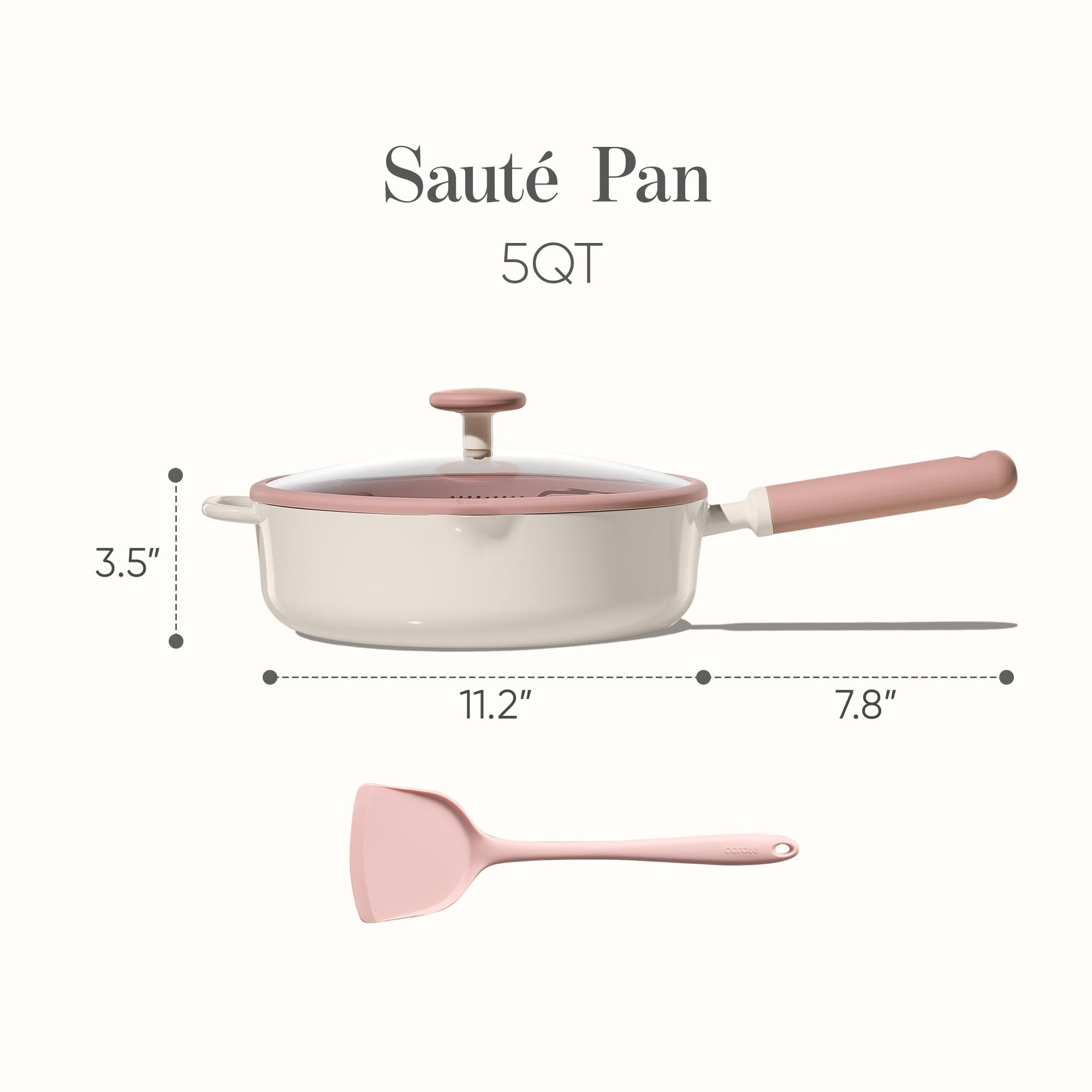 CAROTE sartén salteado de 5 qt, perfecta para recetas diarias.