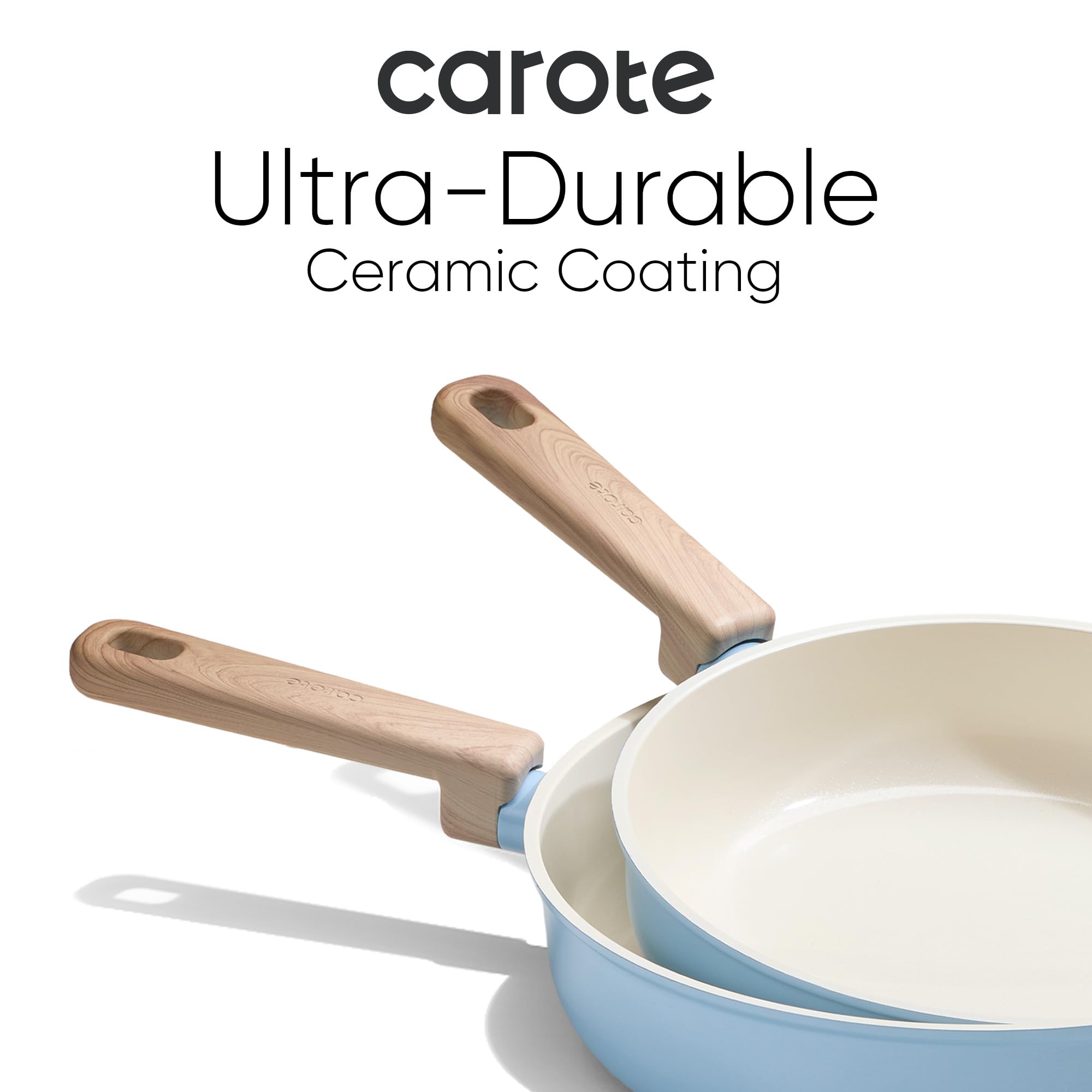 CAROTE sartén para saltear de 5 qt con tapa para guisos rápidos.