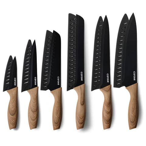 CAROTE set de cuchillos 12 piezas afilados para cortes precisos en casa
