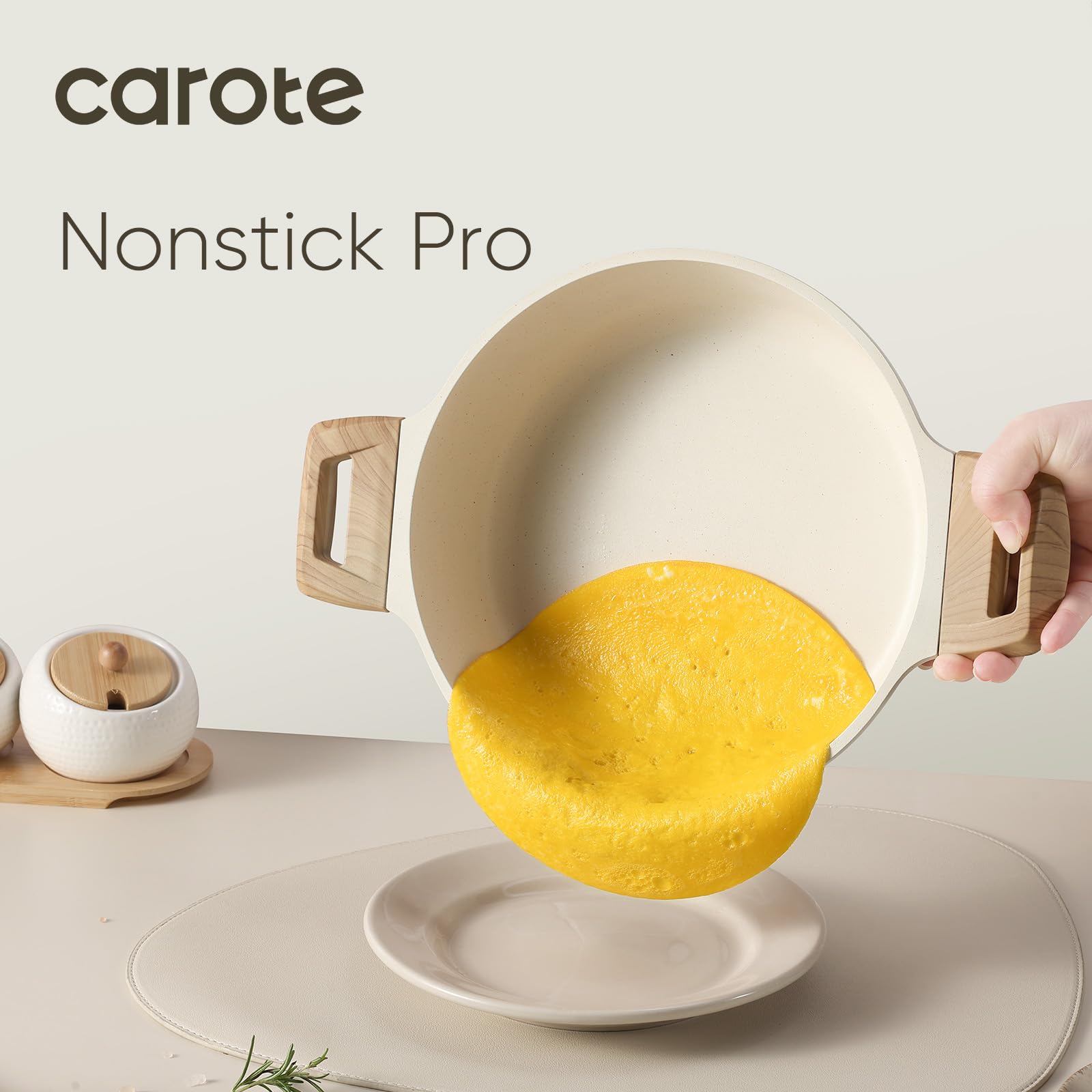 Tapa CAROTE con mango ergonómico para manejo cómodo.