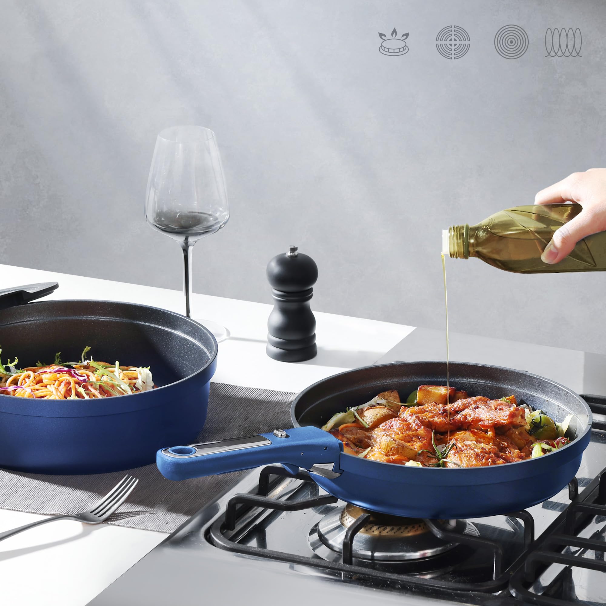 CAROTE tapas de 7-8 pulgadas para almacenamiento seguro
