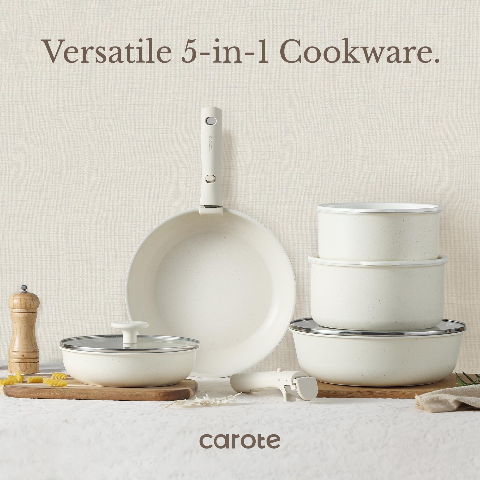 CAROTE utensilios 4 piezas, útiles para cocinar sin cambiar herramientas.