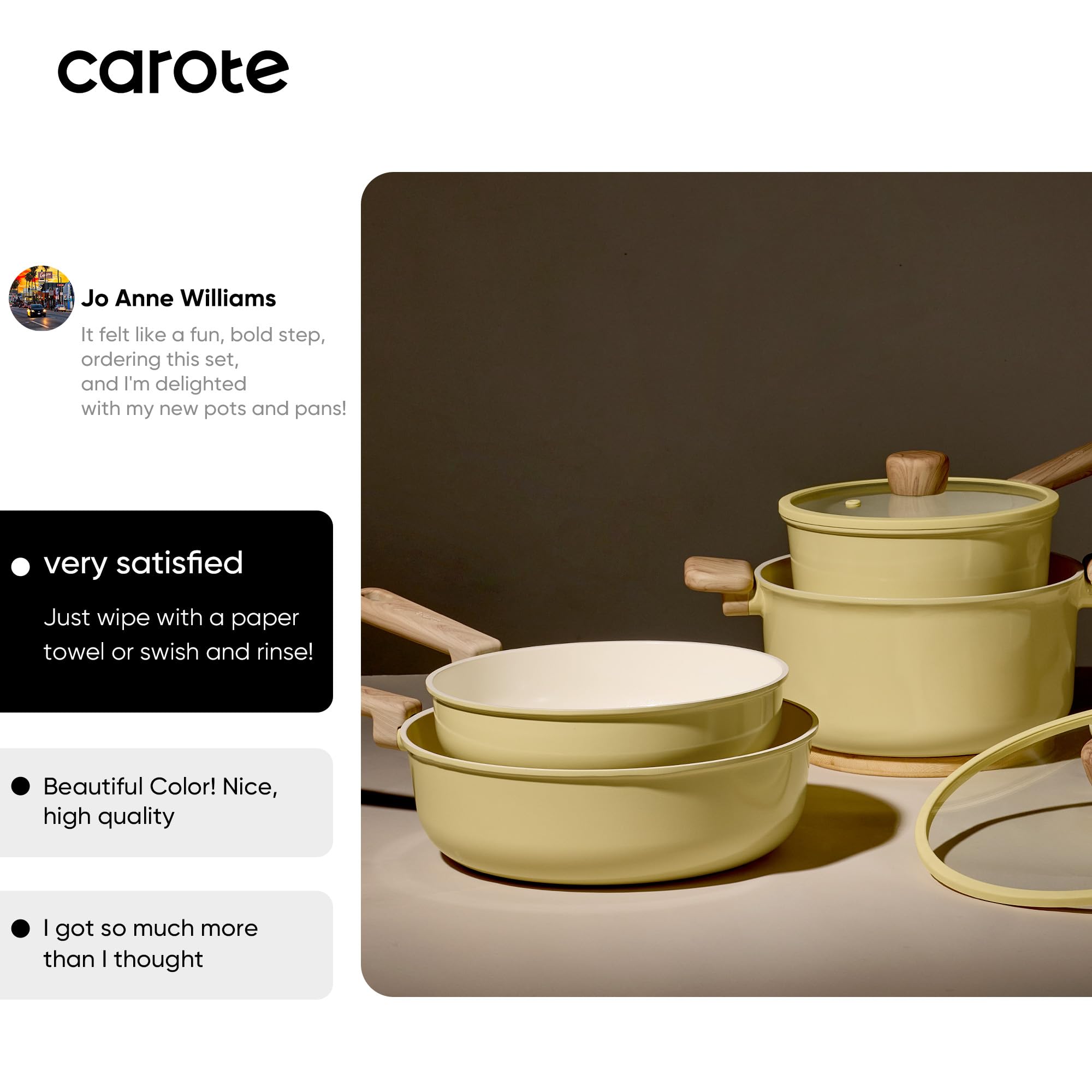 CAROTE utensilios incluidos para completar tus preparaciones