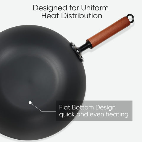 CAROTE wok carbono 12 pulgadas, apto para todas las estufas incluidas inducción