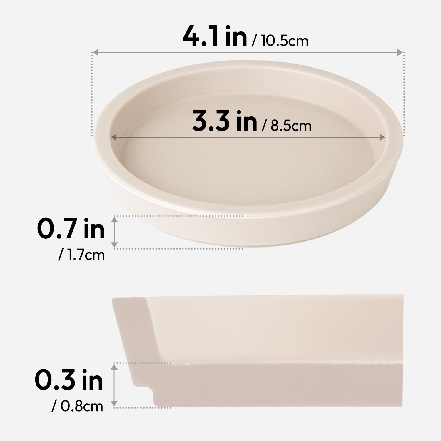 Carrotez posavasos de silicona gruesa marfil para bebidas: apto para lavavajillas.