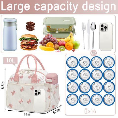 Carry Bloom lonchera medidas 11.6x6.5x8.5 pulgadas para distintos contenidos