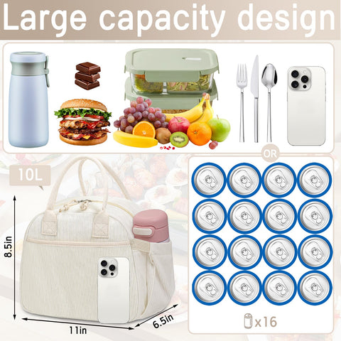 Carry bloom lonchera pana beige: cierre resistente para uso diario.