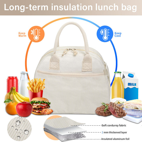 Carry bloom lonchera pana beige: uso laboral, para oficina o estudio.