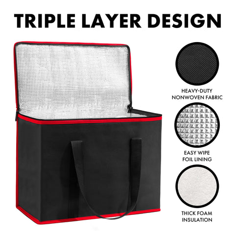Carrywell tote colapsable para entrega de alimentos, fácil de transportar en ruta diaria.