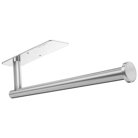 Cartaxio porta-papel bajo-armario con adhesivo fuerte para cocina y baño.