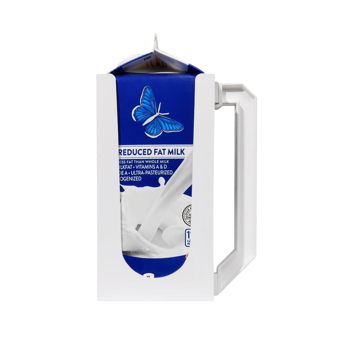 Carton Caddy XL porta-leche medio galón con asa ergonómica para manejo cómodo