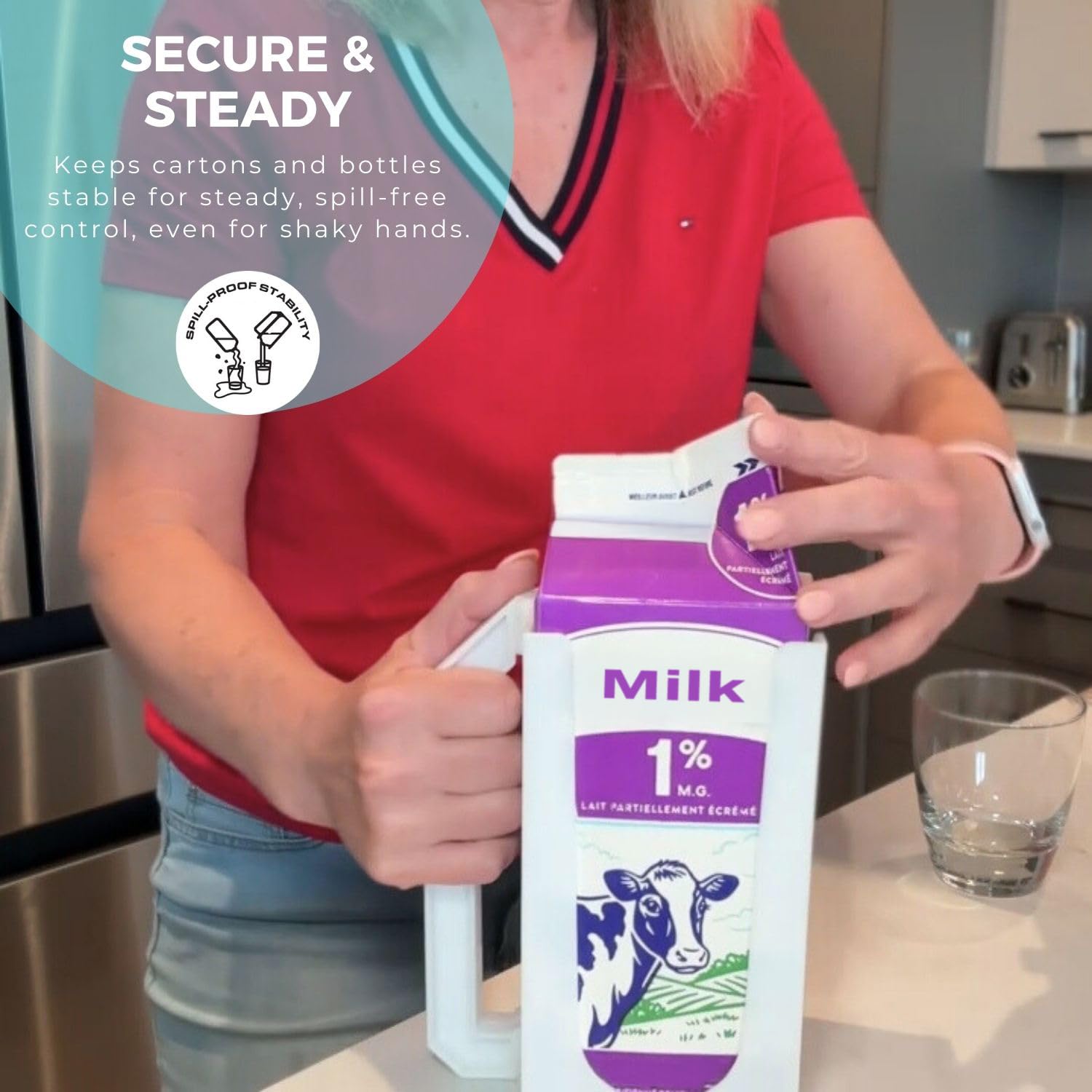Carton Caddy XL uso versátil para leche, zumos y refrescos