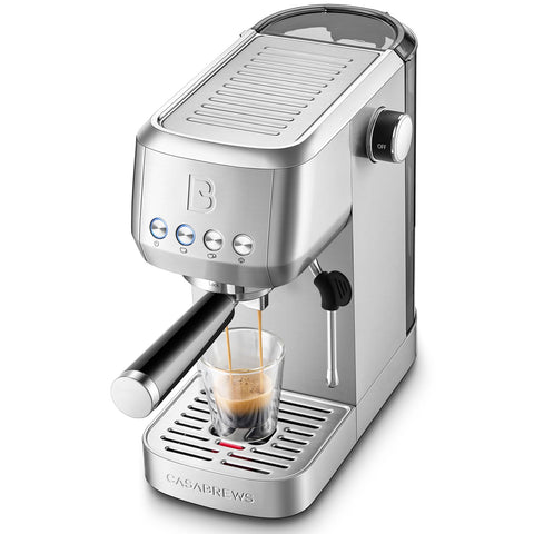 Casabrews 3700, máquina espresso en acero inoxidable para uso doméstico.