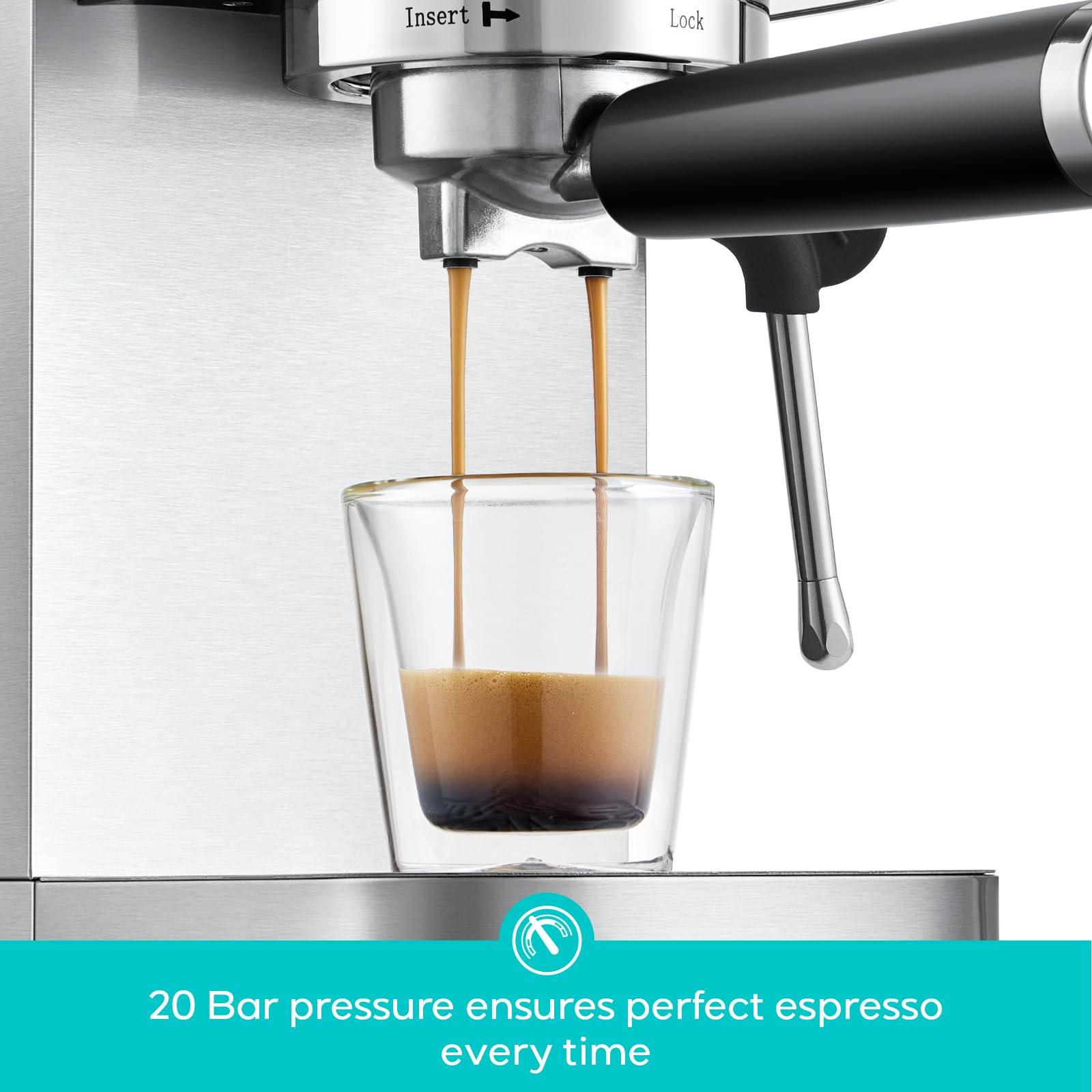 Casabrews 3700, presión de 20 bar para extracción aromática en casa.