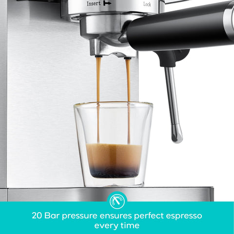 Casabrews 3700, presión de 20 bar para extracción aromática en casa.