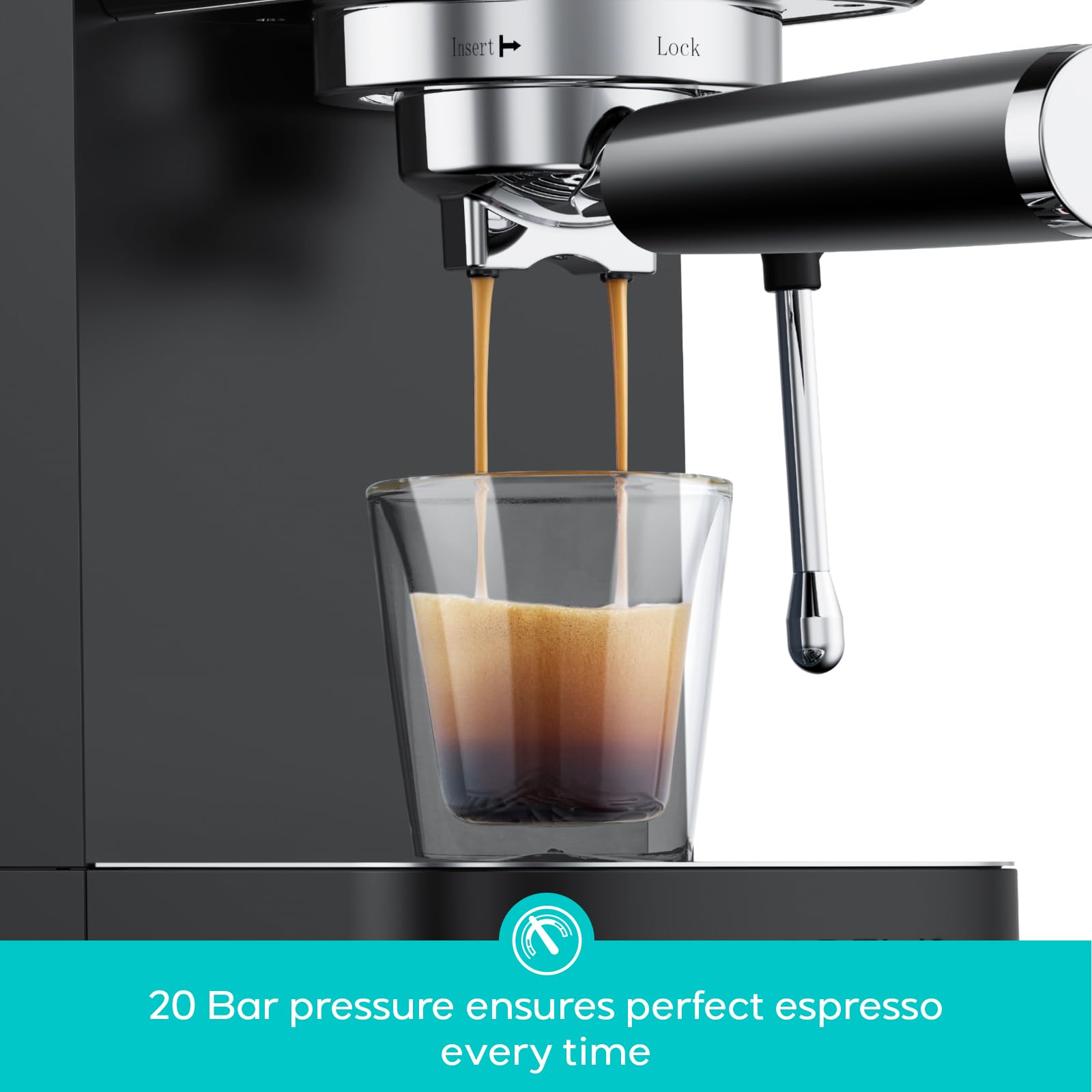 Casabrews 3700: varita de espuma para leche cremosa en cappuccinos.