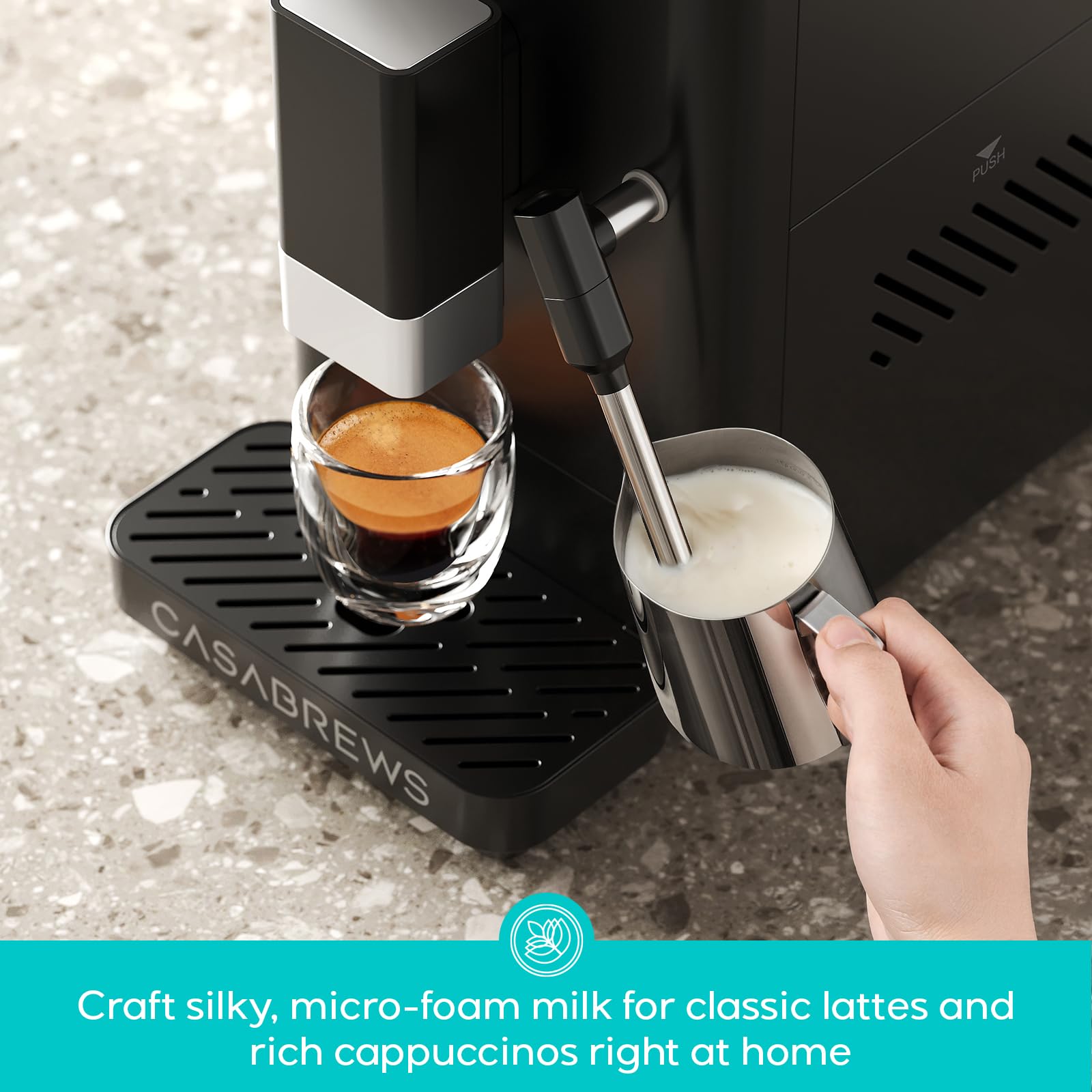 CASABREWS Acafe: limpieza automática para menos esfuerzo y más tiempo de café.