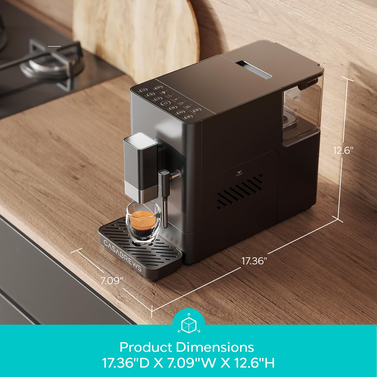 CASABREWS Acafe: múltiples bebidas a un toque para uso en casa o la oficina.