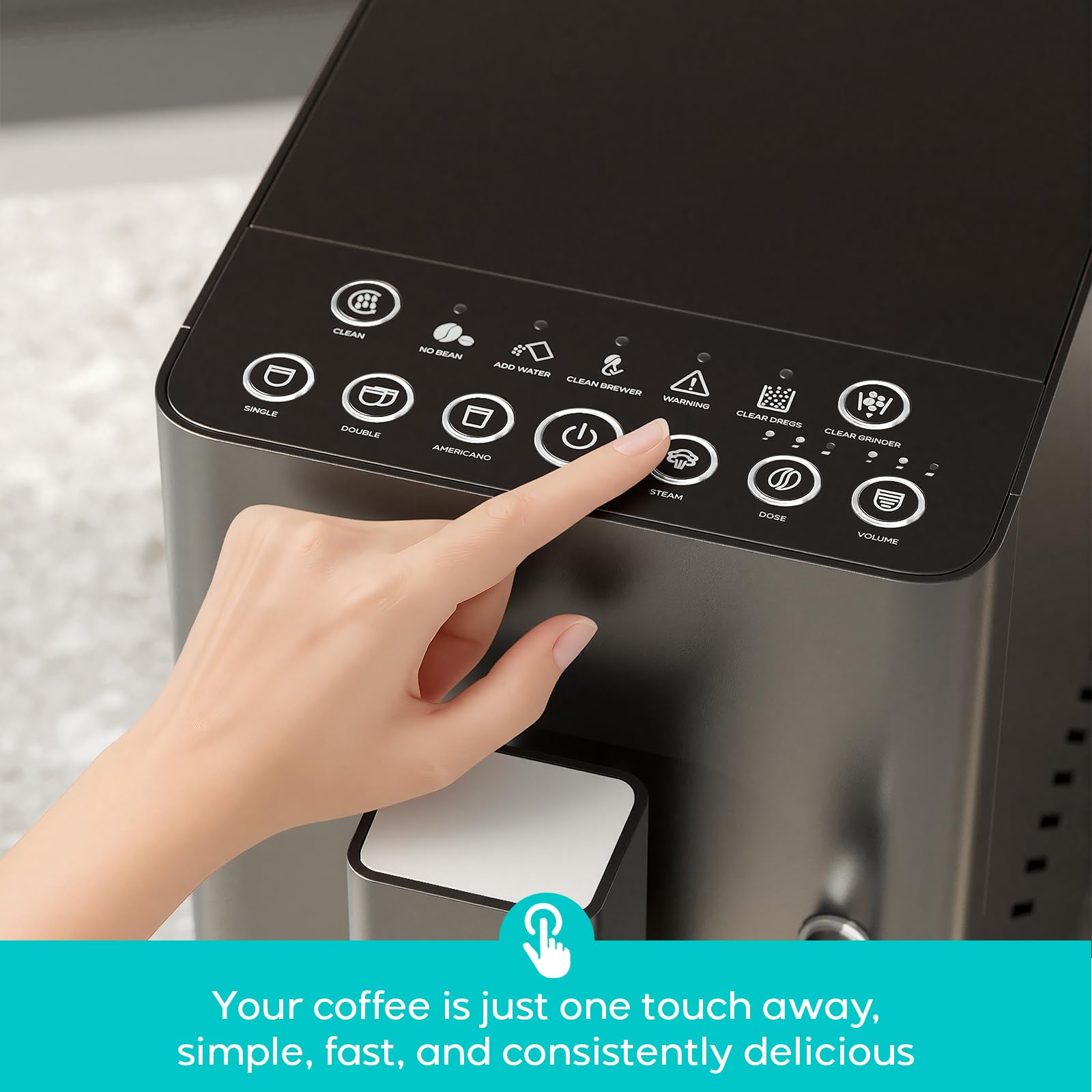 CASABREWS Acafe: vaporizador de leche para latte suave y cappuccino espumoso.