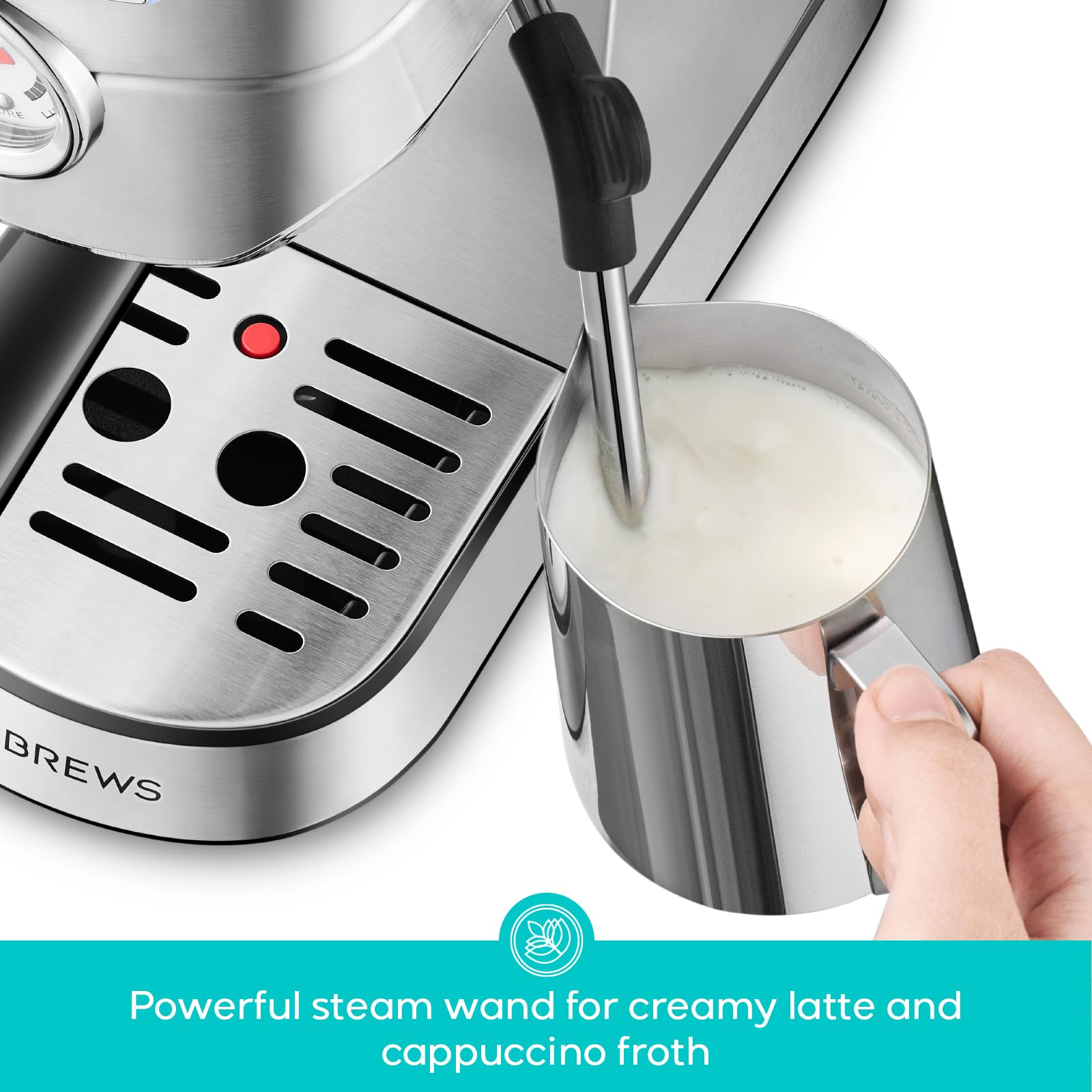 La CASABREWS CM5418 espumador de leche para cappuccinos cremosos.
