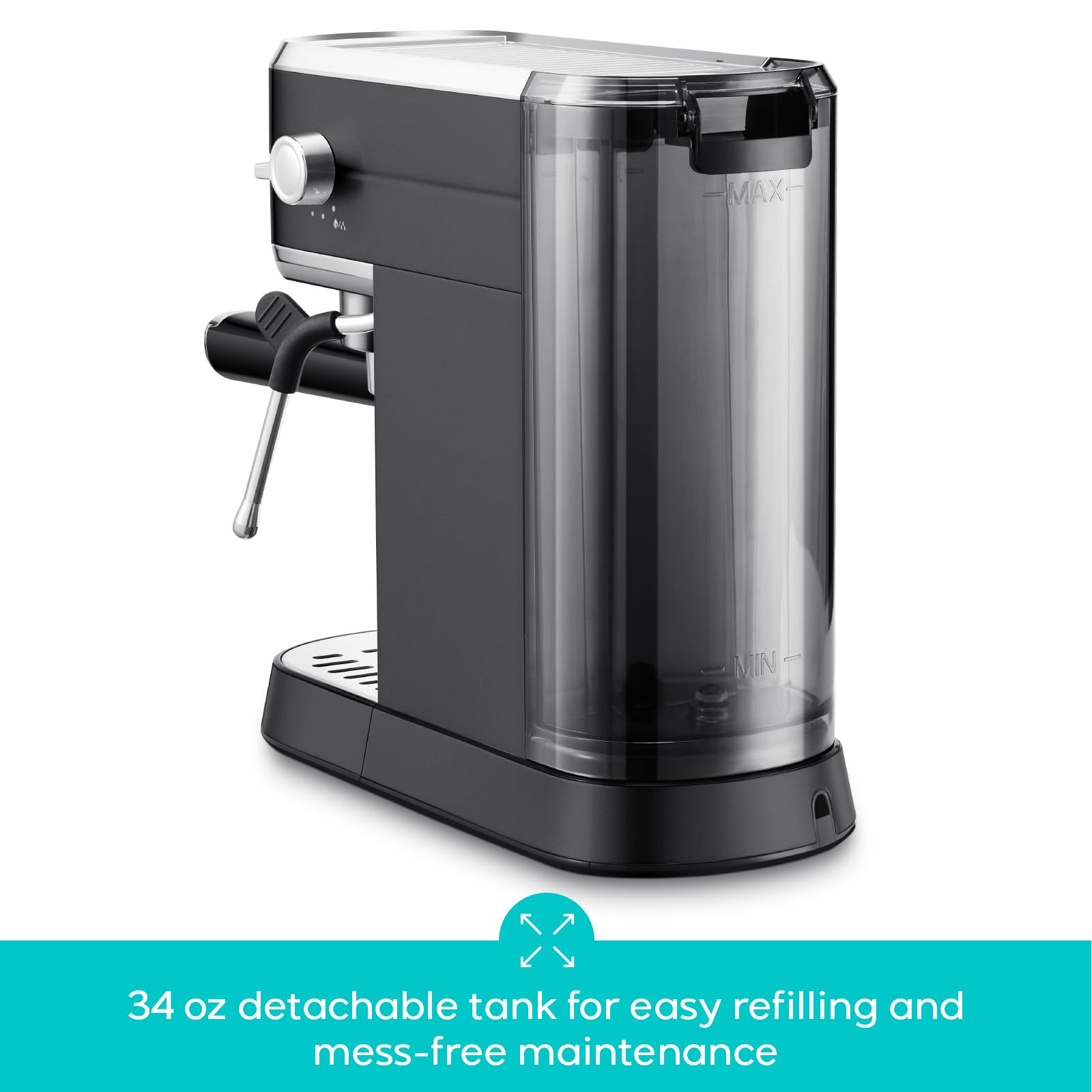 CASABREWS CM5418: portafiltro y tamper para preparaciones personalizadas.