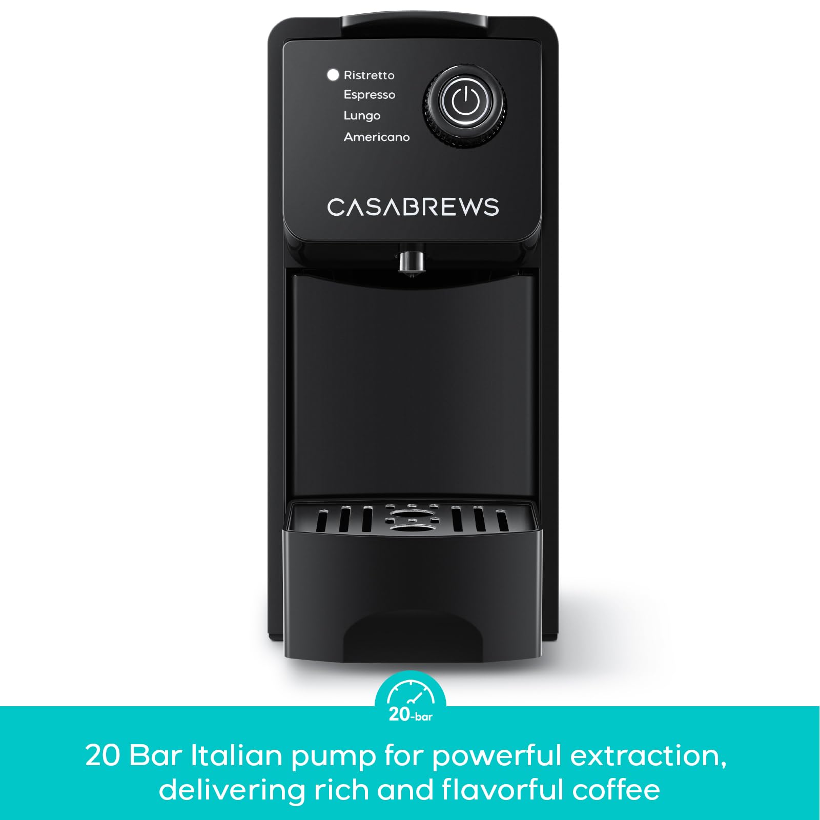 Casabrews CM7036E usa cápsulas Nespresso Original para sabor constante.
