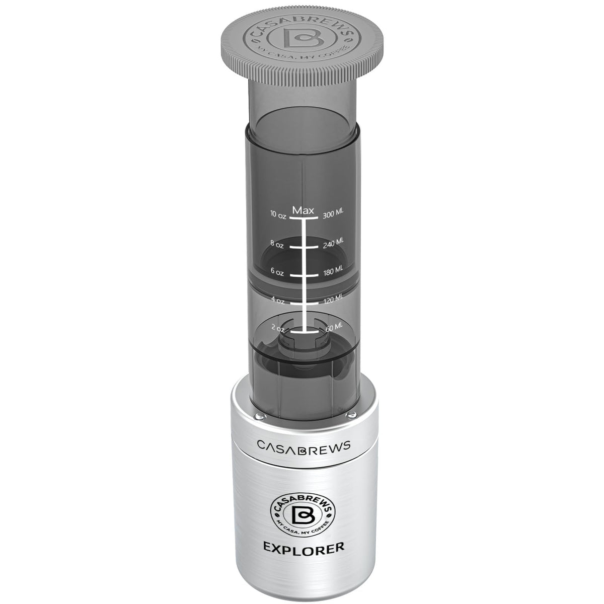 CASABREWS KP3000 cafetera portátil en uso para café rápido durante viaje