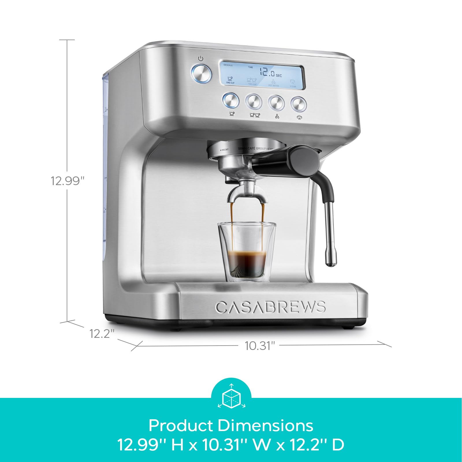 CasabREWS Ultra Espresso bomba de 20 bares para un espresso intenso