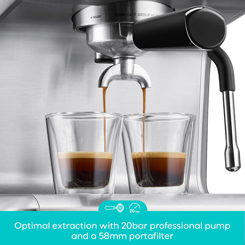 CasabREWS Ultra Espresso panel de controles intuitivo para uso fácil