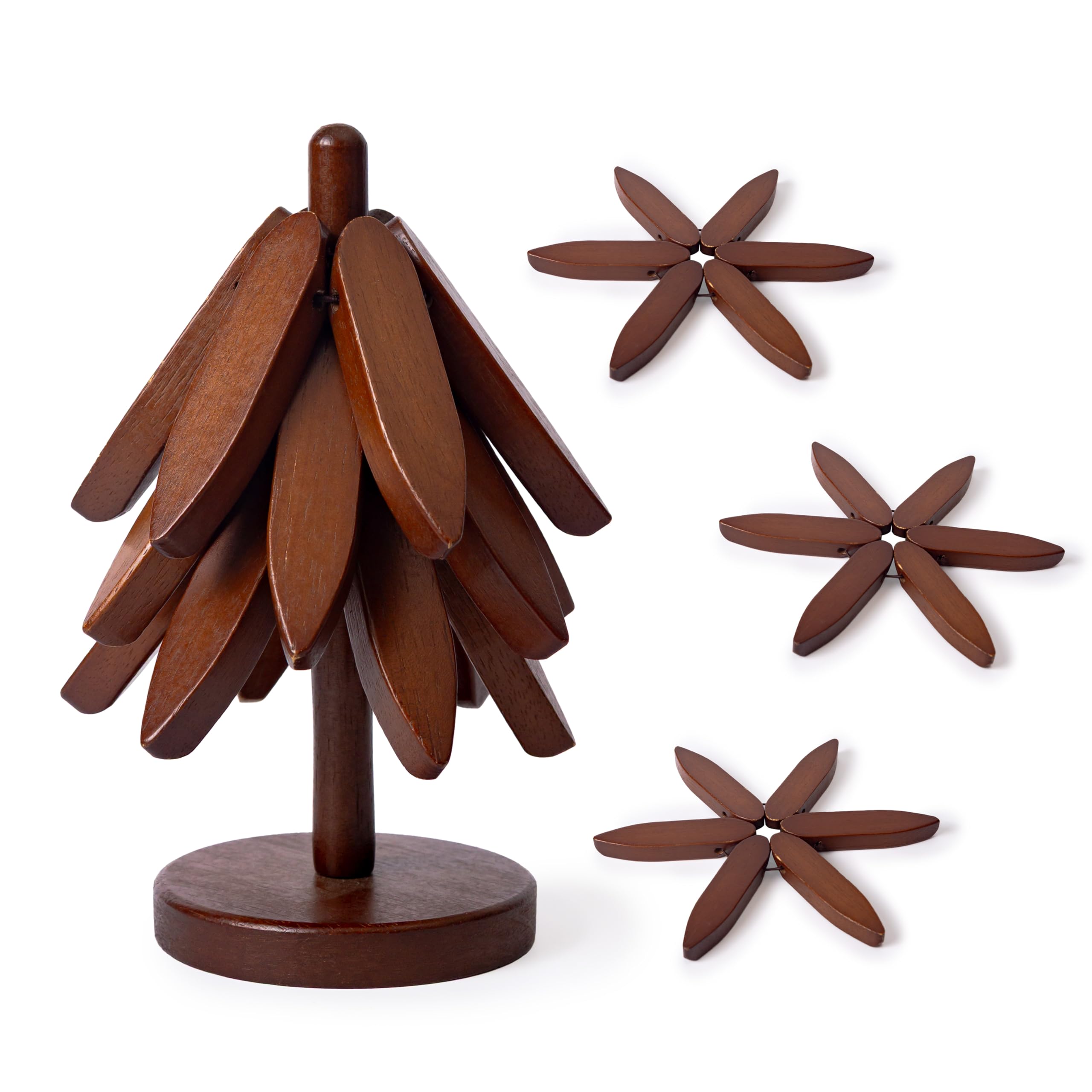 Casa/Legno trivet árbol-set: protege encimeras y decora con estilo.