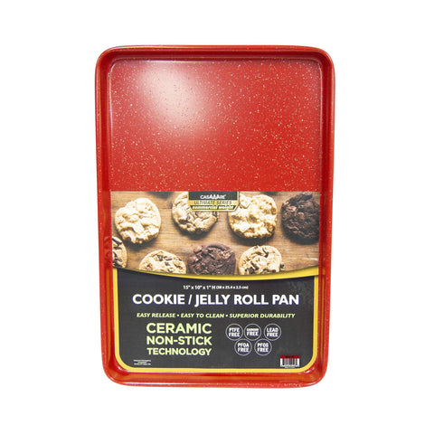 Casaware bandeja galletas 13x9, cerámica resistente al calor para horneado uniforme.