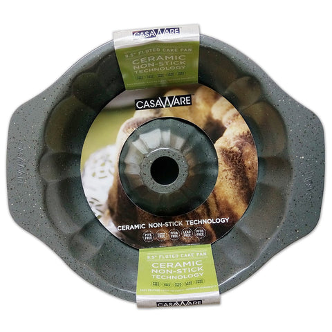 Casaware molde pastel acanalado de 9,5 pulgadas para hornear con desmolde suave.