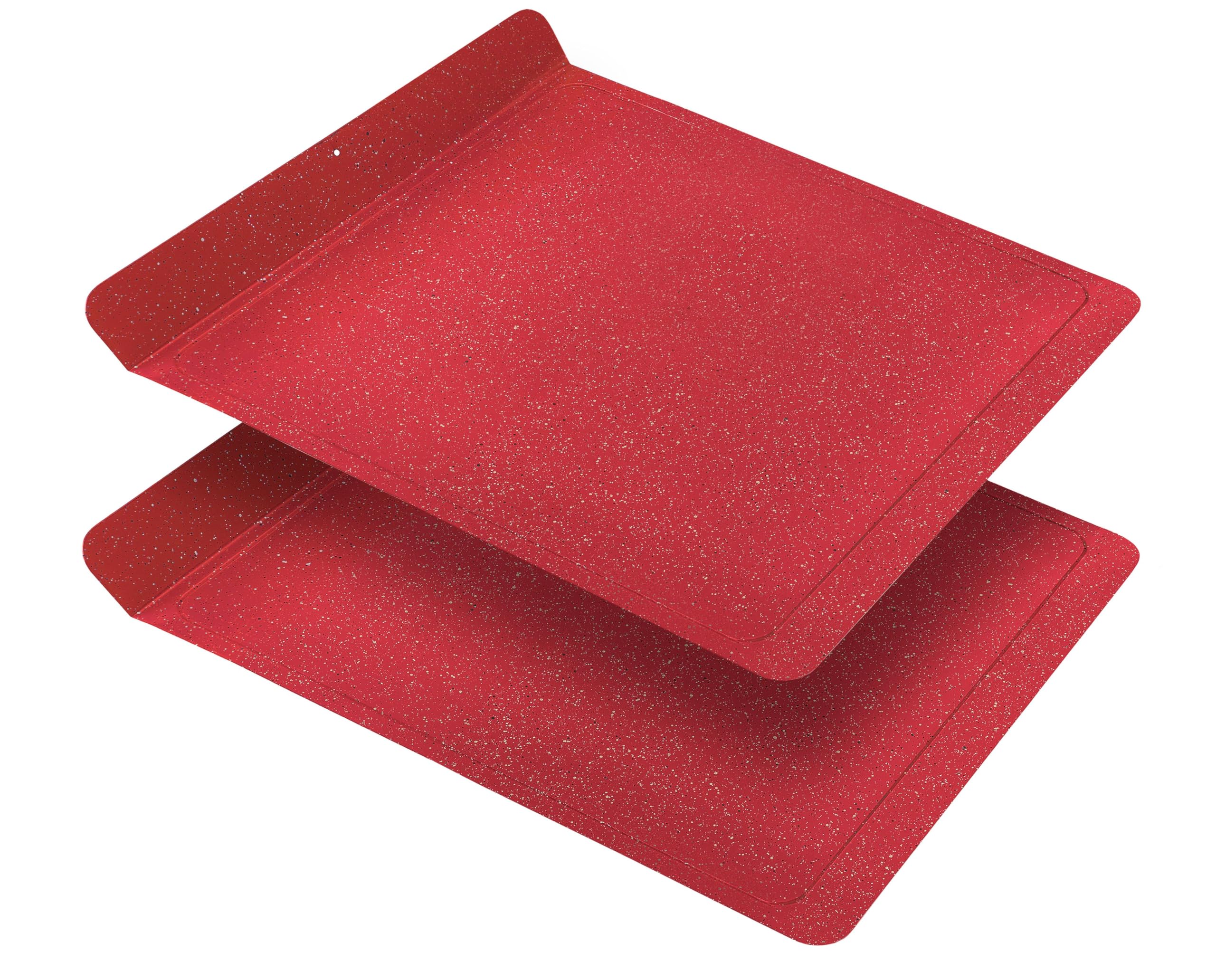 CasaWare superficie cerámica roja facilita desmolde de galletas y aperitivos.