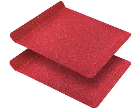 CasaWare superficie cerámica roja facilita desmolde de galletas y aperitivos.