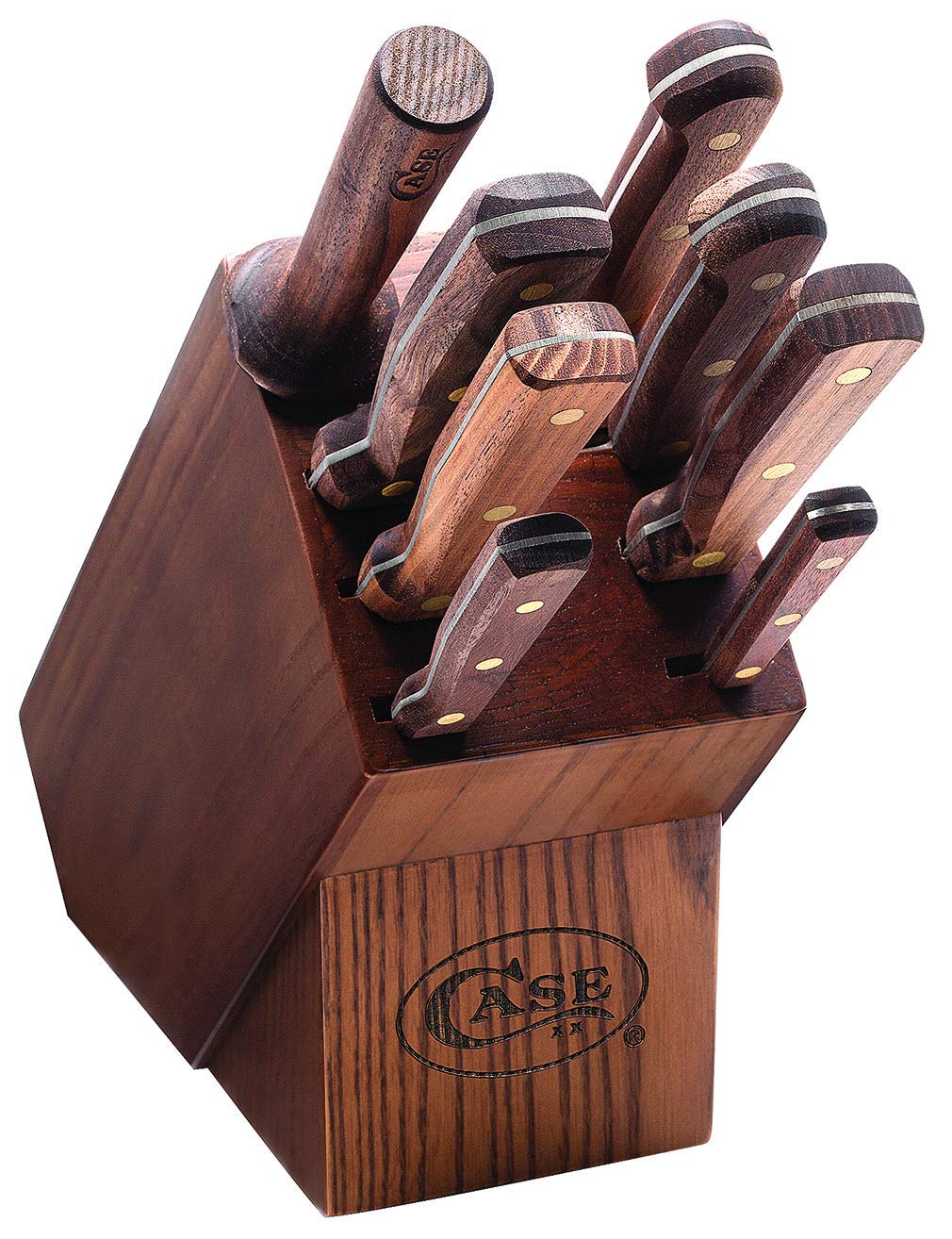 Case bloque-cuchillos nueve piezas para la cocina, cortes precisos y orden.