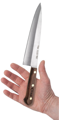 Case WR XX navaja chef; mango nogal ergonómico para uso diario en la cocina.