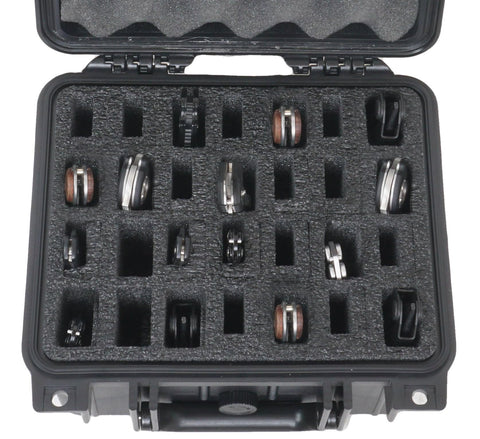Case Club interior con espuma modular, ajuste personalizable para cuchillos plegables.