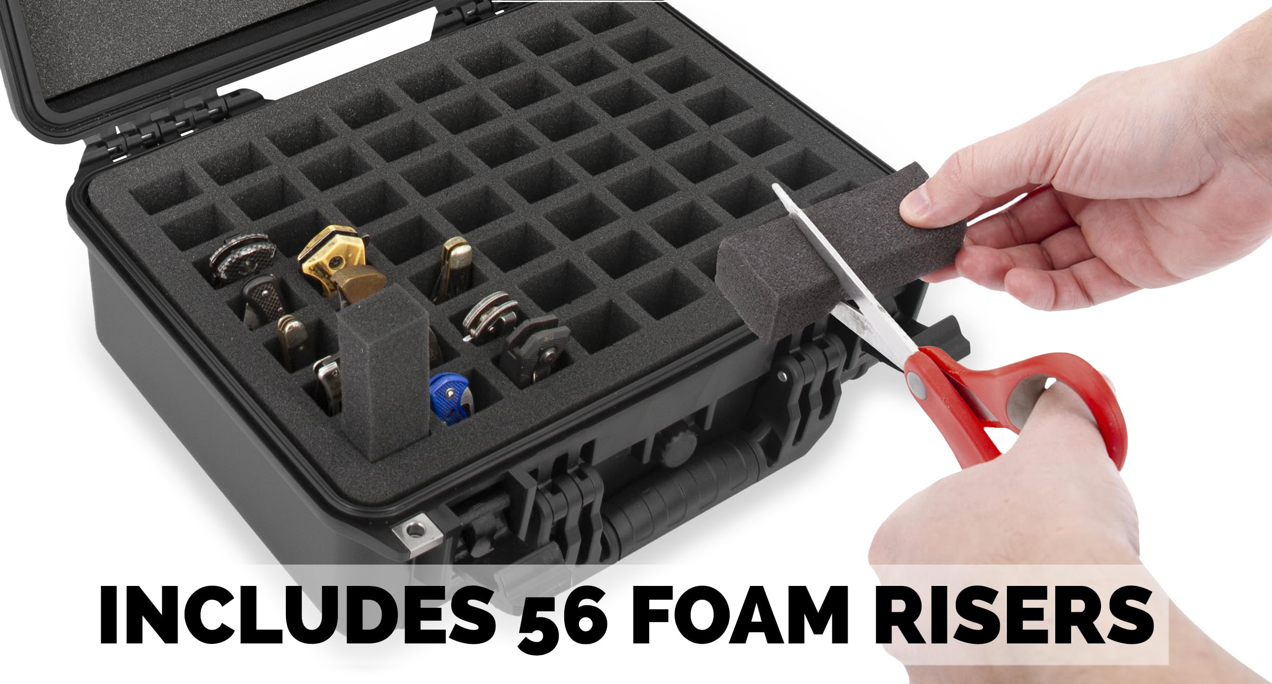 Casematix 56: caja organizadora ideal para coleccionistas de cuchillos.