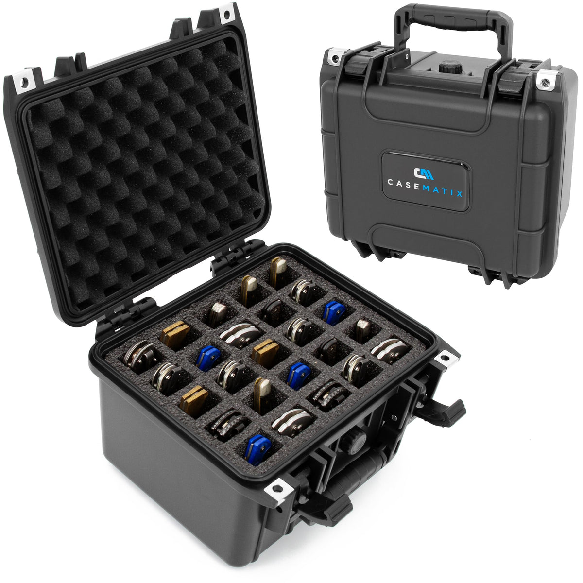 CASEMATIX estuche 25 cuchillos plegables para protección y organización